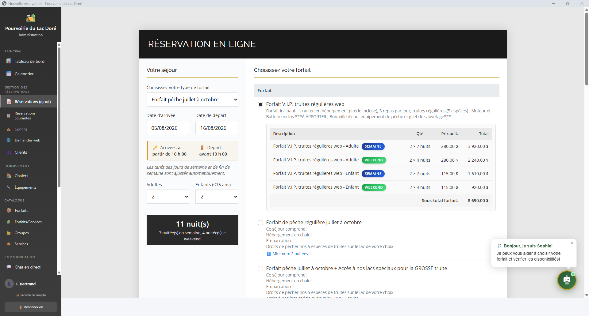 La même page, pour vous ou vos clients
