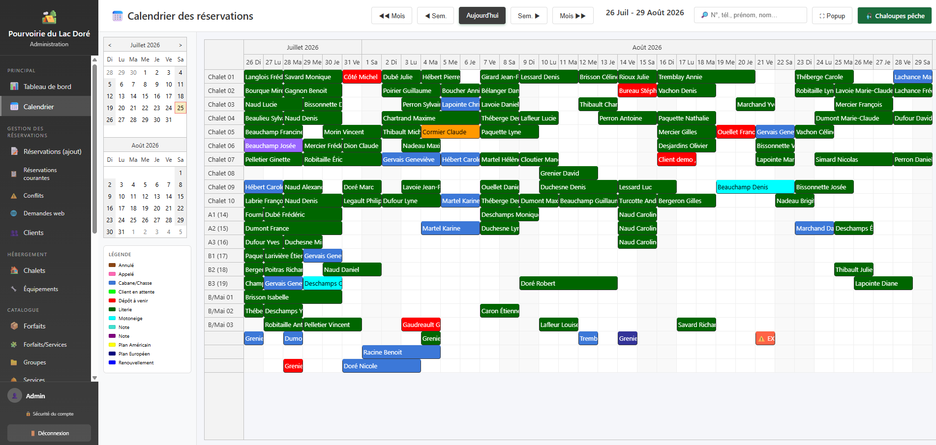 Un calendrier de niveau entreprise